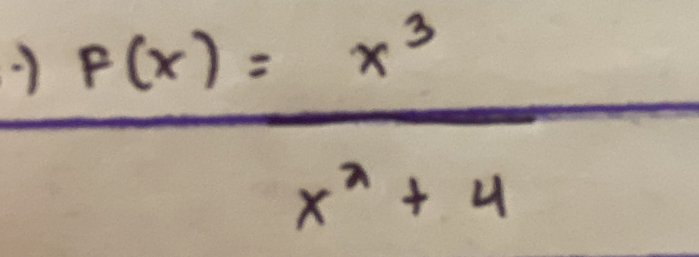  P(x)=x^3/x^2+4 