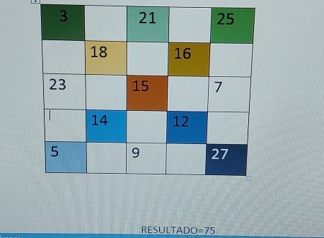 RESULTADO =75