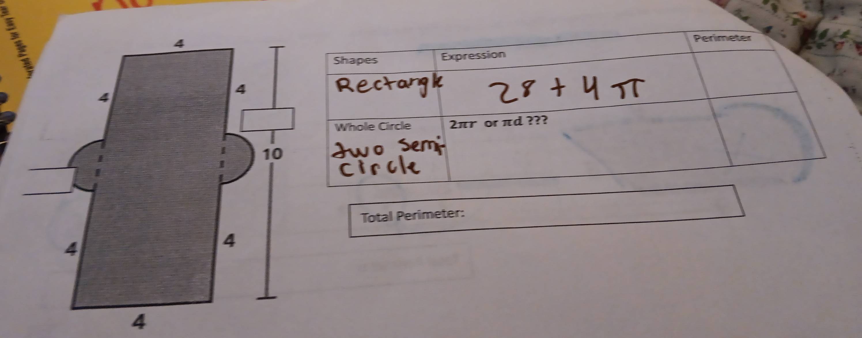 Total Perimeter: 
4