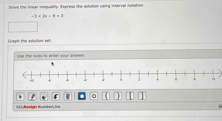 Solved: Solve the linear inequality. Express the solution using ...