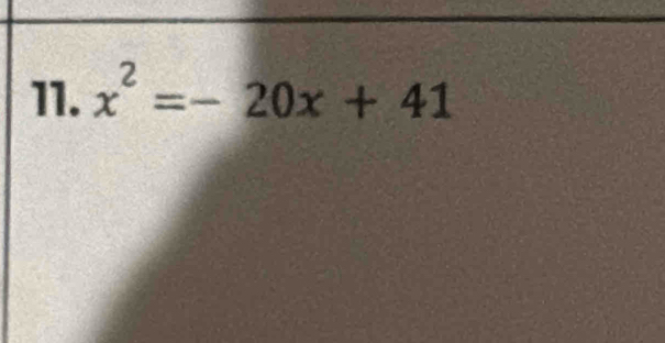 x^2=-20x+41