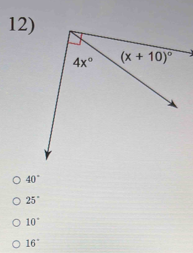 40°
25°
10°
16°