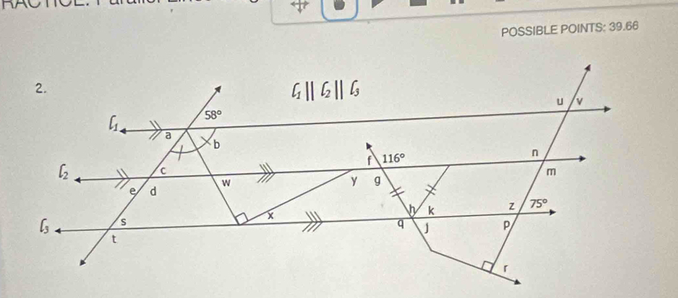 POSSIBLE POINTS: 39.66