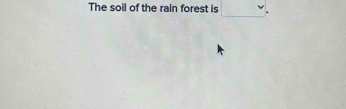 The soil of the rain forest is