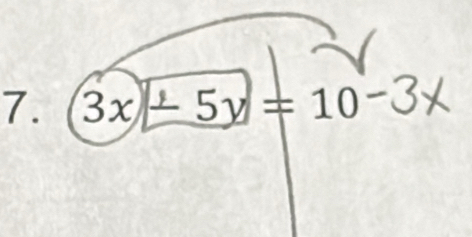 3x-5y=10 -3x