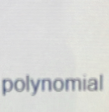 polynomial