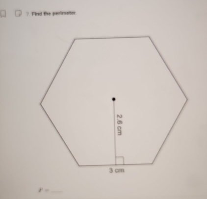 Find the perimeter. 
_ P=