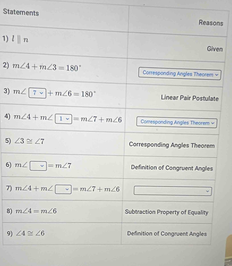 Statementsns
1) 
n
2) 
3) 
4) 
5) 
6) 
7)
8)
9)