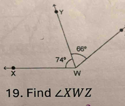 Find ∠ XWZ