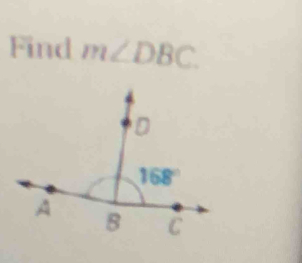 Find m∠ DBC