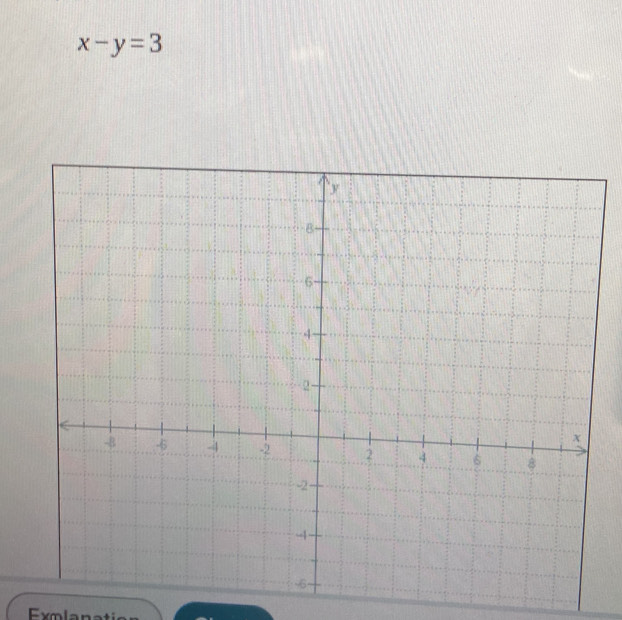 x-y=3
Explanatic