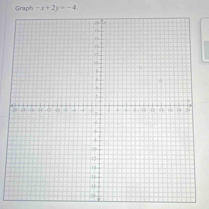 Graph -x+2y=-4.