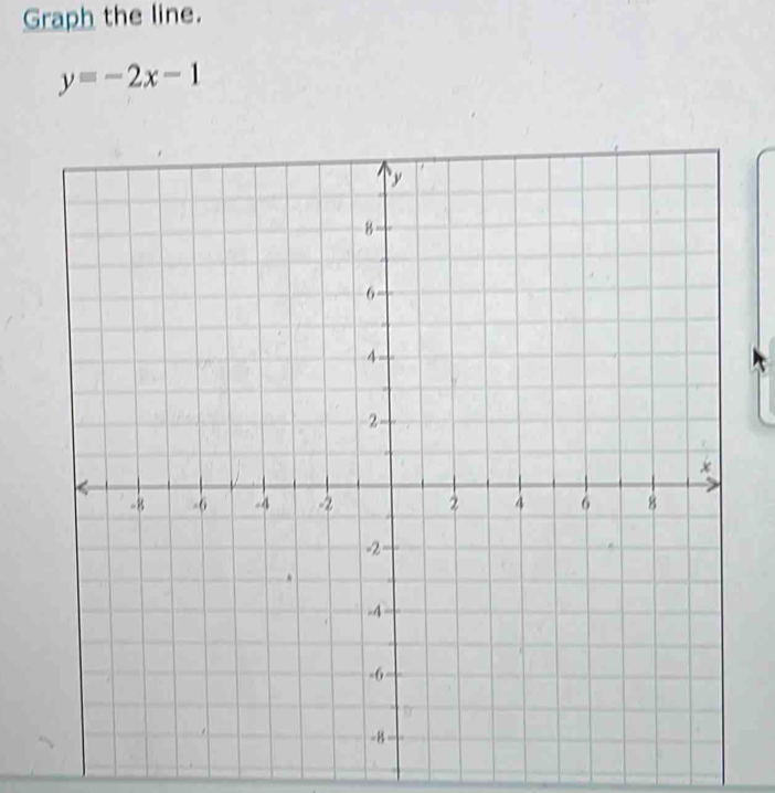 Graph the line.
y=-2x-1