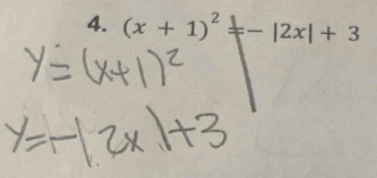 (x+1)^2=-|2x|+3