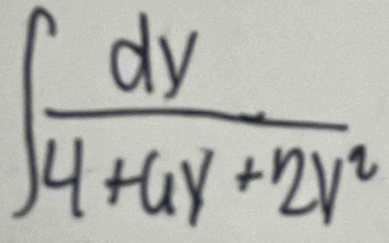 ∈t  dy/4+6y+2y^2 