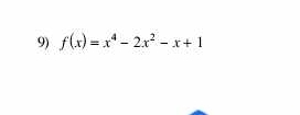 f(x)=x^4-2x^2-x+1