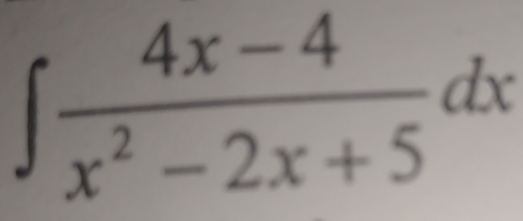 ∈t  (4x-4)/x^2-2x+5 dx