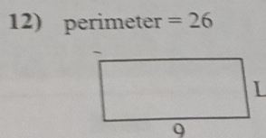 perimeter =26