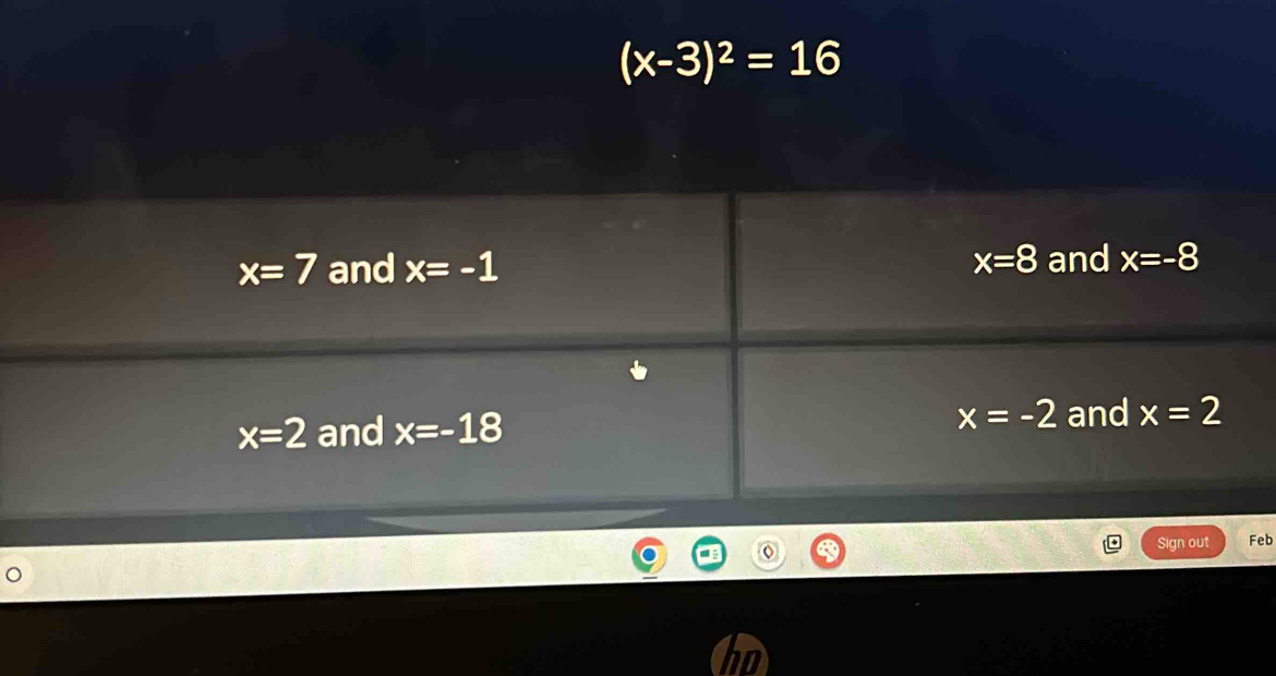 (x-3)^2=16
eb