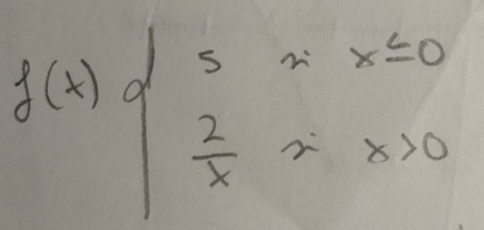 f(x)beginarrayl 5x=x≤ 0 enclosecircle1