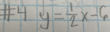 # 4y= 1/2 x-6