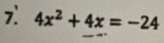 4x^2+4x=-24