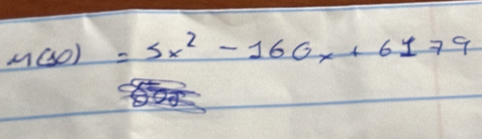 n(30)=5x^2-160x+6179