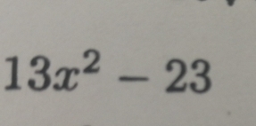 13x^2-23