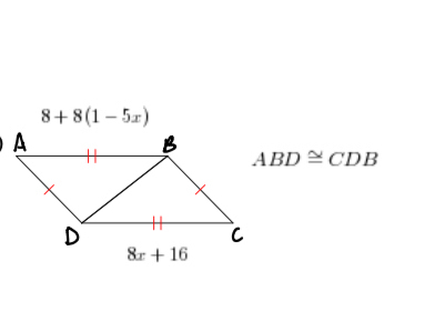 8+8(1-5x)
ABD≌ CDB