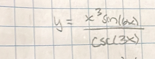 y= x^3sin (6x)/csc (3x) 