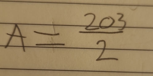 A= 203/2 