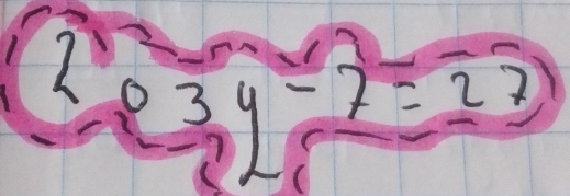 (1) 
x+3y-7=27endarray.