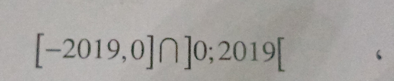 [-2019,0]∩ ]0;2019[