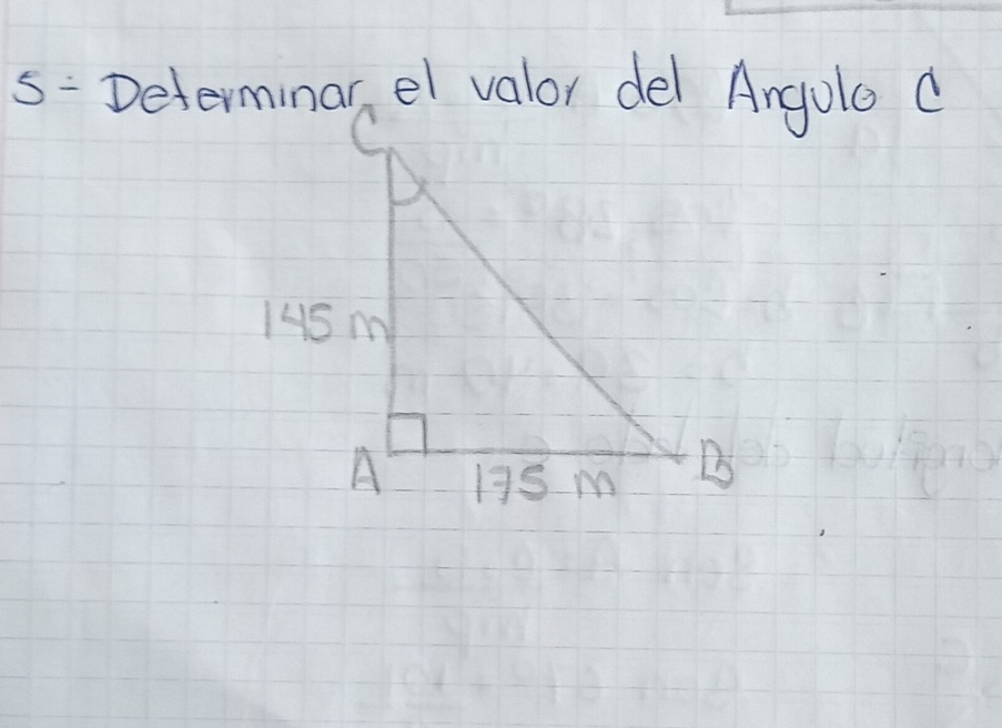 5-Determinar el valor del Angolo c