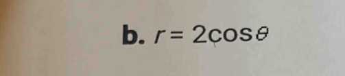 r=2cos θ