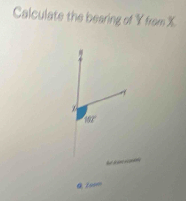 Calculate the bearing of Y from X
2000