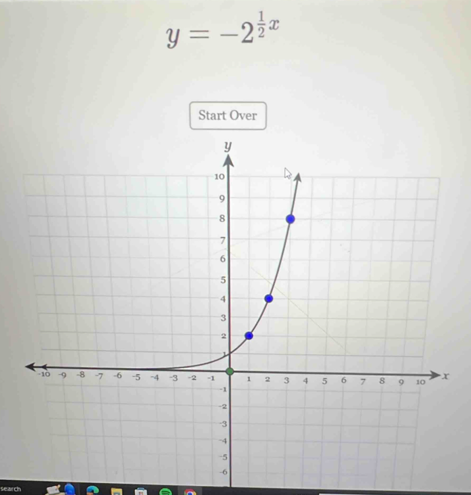 y=-2^(frac 1)2x
Start Over 
search