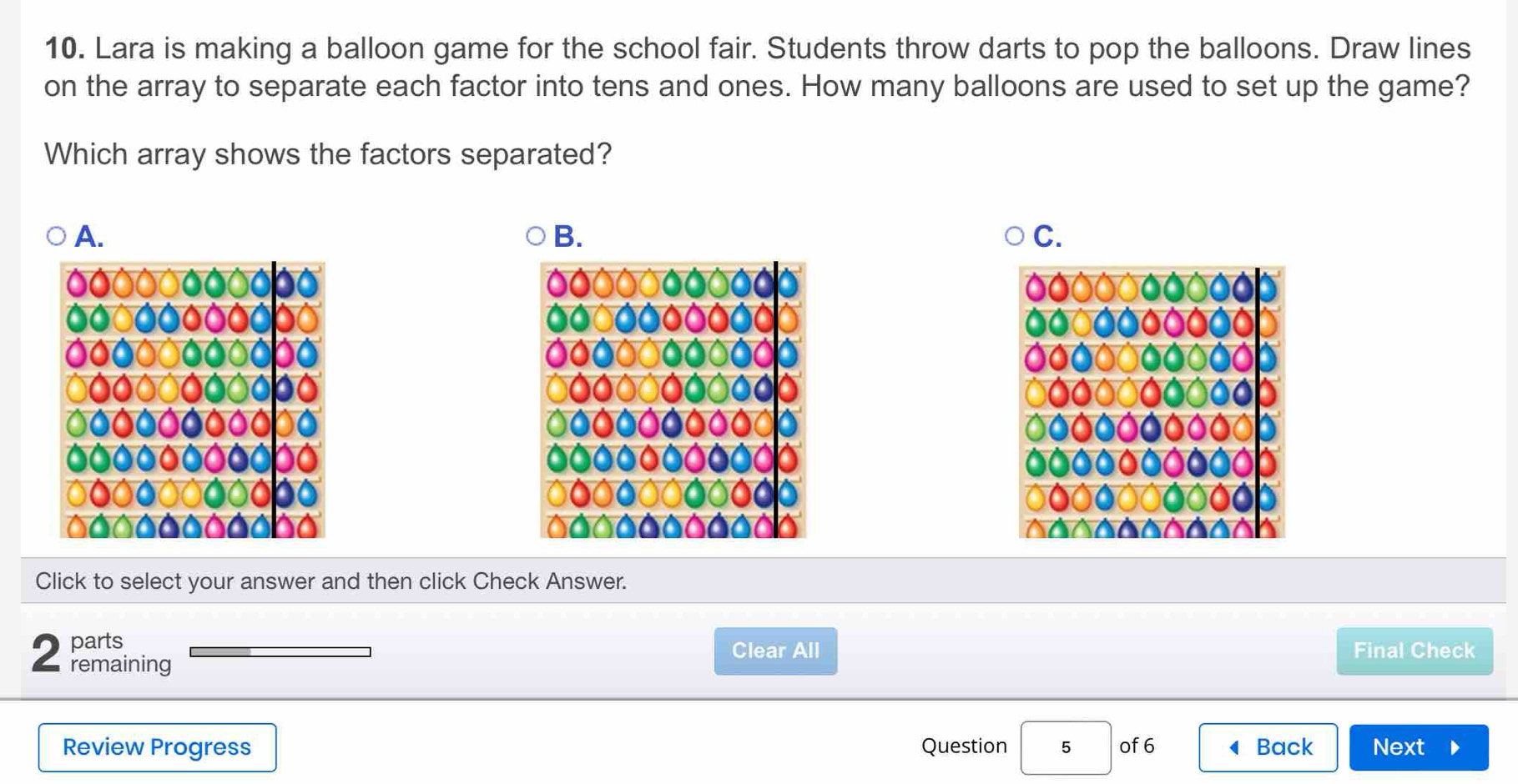 Solved: Lara is making a balloon game for the school fair. Students throw  darts to pop the balloon [Math], image size:1819x940