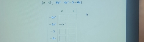 (x-4)(-6x^3-4x^2-5-6x)