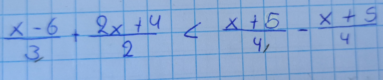  (x-6)/3 + (2x+4)/2 