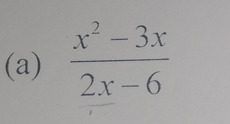  (x^2-3x)/2x-6 