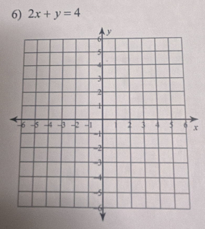 2x+y=4
x