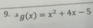 g(x)=x^2+4x-5