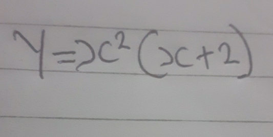 y=x^2(x+2)