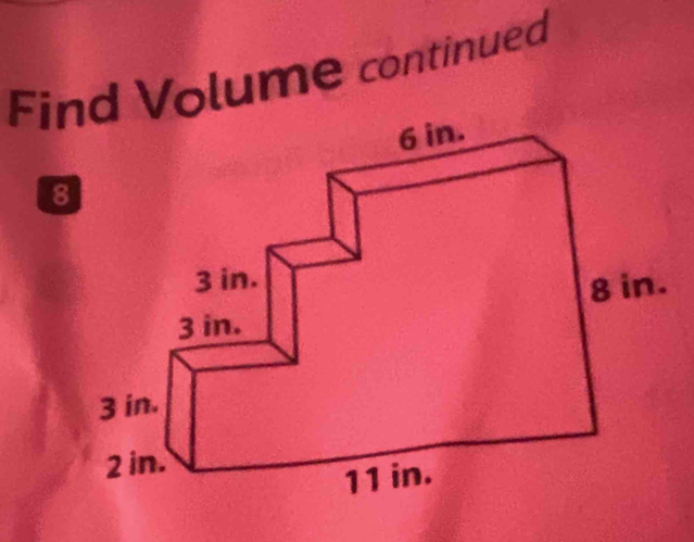 Find Volume continued