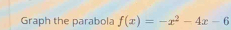 Graph the parabola f(x)=-x^2-4x-6