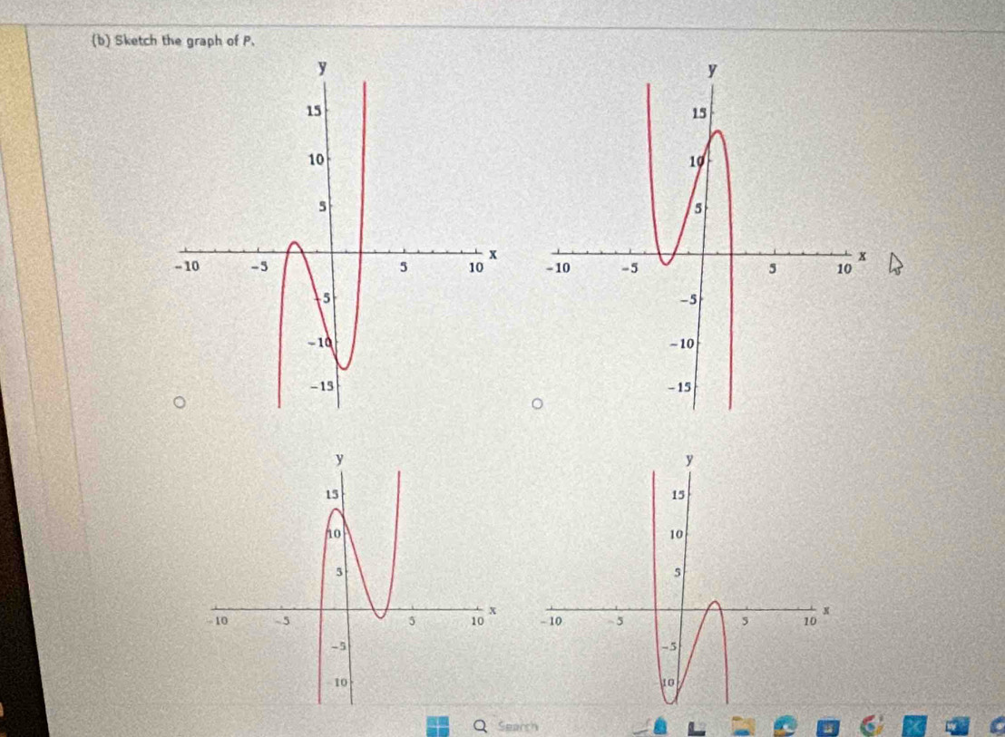 Sketch the graph of P. 

Search