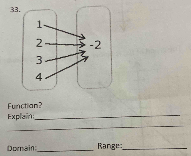 Function? 
Explain:_ 
_ 
Domain:_ Range:_