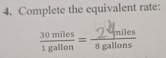 Complete the equivalent rate: