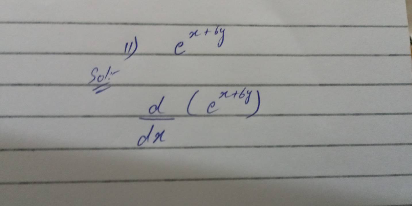 (1
e^(x+6y)
So1
 d/dx (e^(x+6y))